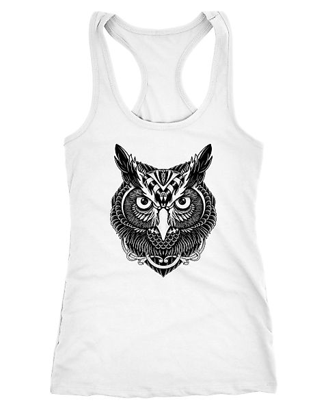 Neverless Tanktop Damen Tank-Top Eule Racerback günstig online kaufen