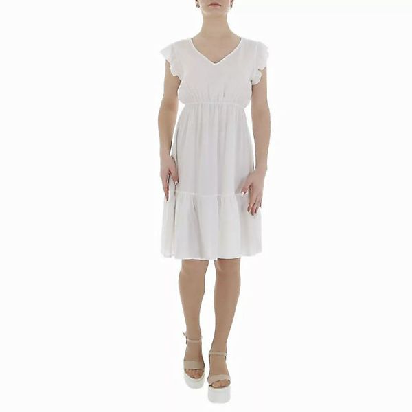 Ital-Design Sommerkleid Damen Freizeit (85941294) Rüschen Sommerkleid in We günstig online kaufen