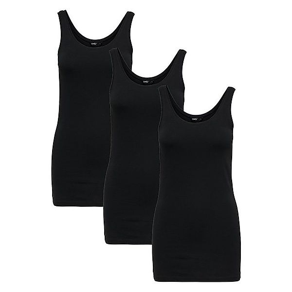 ONLY Longtop Damen Tank Top Long Lang Shirt schwarz weiß 1er 2er 3er 4er 5e günstig online kaufen