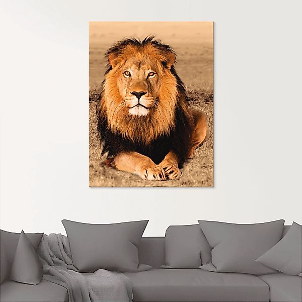 Artland Glasbild "Löwe" Wildtiere 1 Stk. tlg. günstig online kaufen