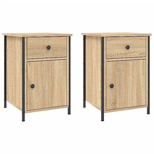 vidaXL Nachttisch Nachttische 2 Stk. Sonoma-Eiche günstig online kaufen