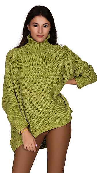 Charis Moda Longpullover Strickpullover Turtelneck Vorne günstig online kaufen