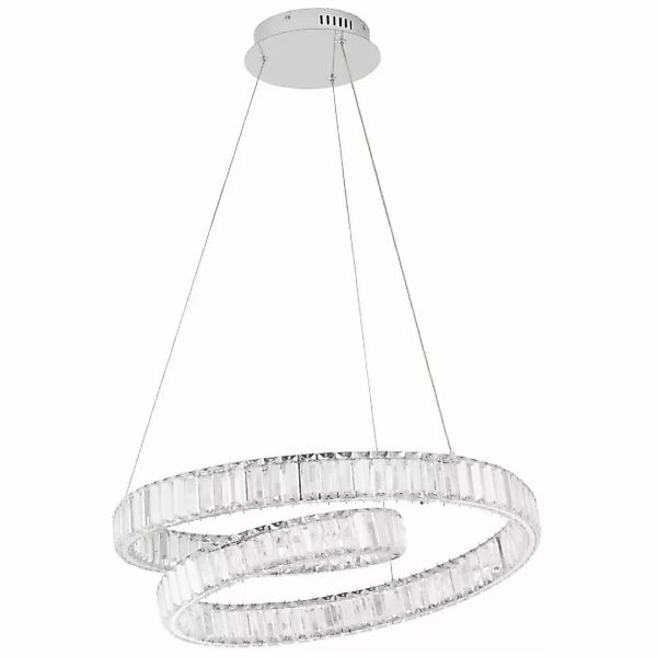 LED Pendelleuchte Conceto II in Chrom und Transparent 50W 4070lm günstig online kaufen