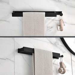 SURFOU Handtuchhalter Handtuchstange Ohne Bohren schwarz günstig online kaufen