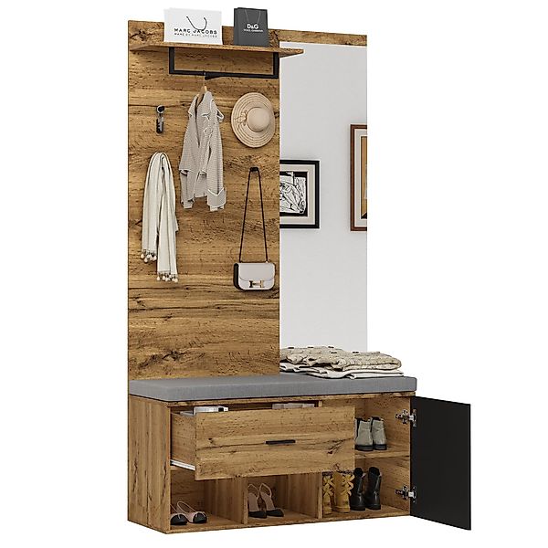 OKWISH Garderoben-Set in Holzoptik, (Schuhbank, Schuhschrank, günstig online kaufen