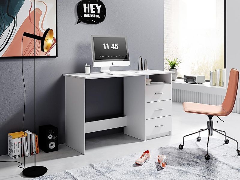 PREISBRECHER Schreibtisch Schreibtisch >Mack< - 123x76x50cm (BxHxT) (B/H/T günstig online kaufen