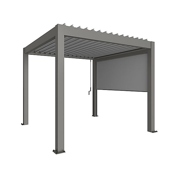 Biohort Sonnenschutzrollo zu Pergola 10 x 235 x 327 cm Quarzgrau-Metallic günstig online kaufen