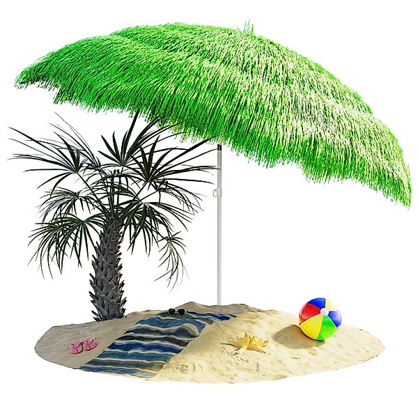 Sonnenschirm Hawaii Grün Ø160cm UV-Schutz 30+ günstig online kaufen