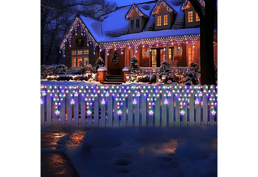 Merry 2024 LED-Lichterkette LED Lichtervorhang Sterne,LED-Weihnachtslichter günstig online kaufen