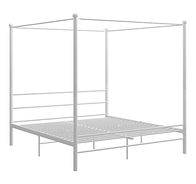 furnicato Bettgestell Himmelbett Weiß Metall 180x200 cm (1-tlg) günstig online kaufen
