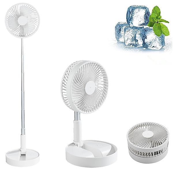 BlingBin Standventilator USB-aufladbarer Faltbarer Tischventilator Kabellos günstig online kaufen