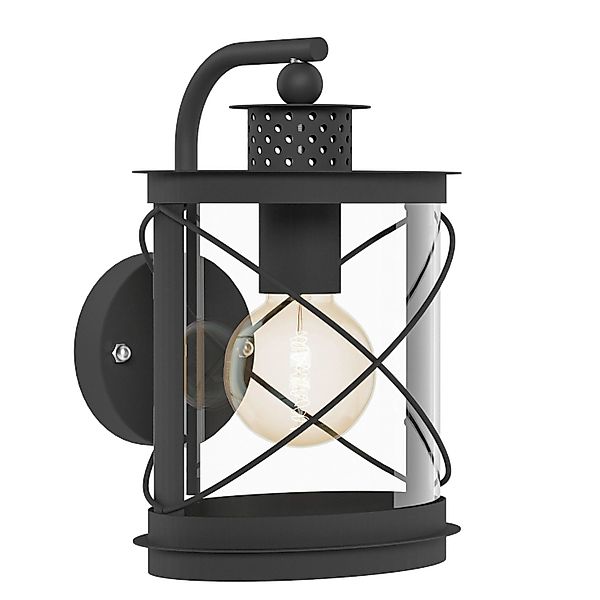 Eglo Außenwandleuchte Hilburn 1 Schwarz abwärts günstig online kaufen