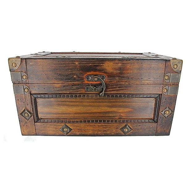 MICA Aufbewahrungsbox Truhe - M - dunkelbraun - aus Holz - ca. 32,5 x 18 x günstig online kaufen
