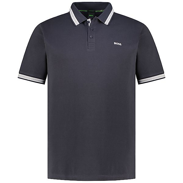 BOSS Poloshirt mit Kontrastdetails Farbe dunkelblau Größe: 4XL günstig online kaufen