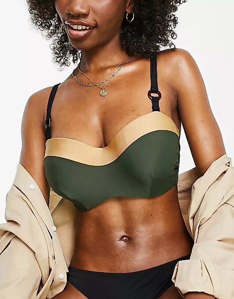 Figleaves – Trägerloses Bikinioberteil für die größere Brust mit Bügel und günstig online kaufen