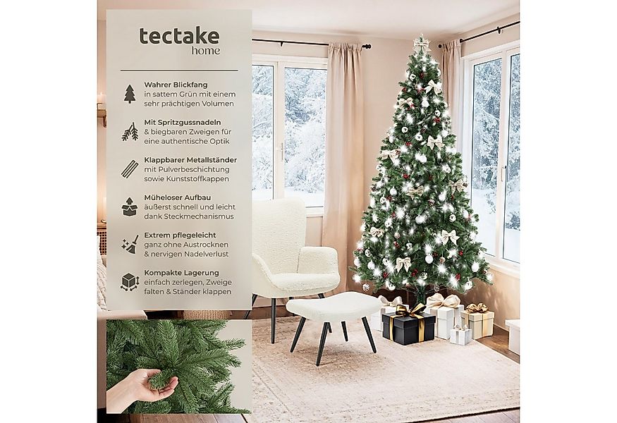 tectake Künstlicher Weihnachtsbaum Christbaum Künstlicher Spritzgussnadeln günstig online kaufen
