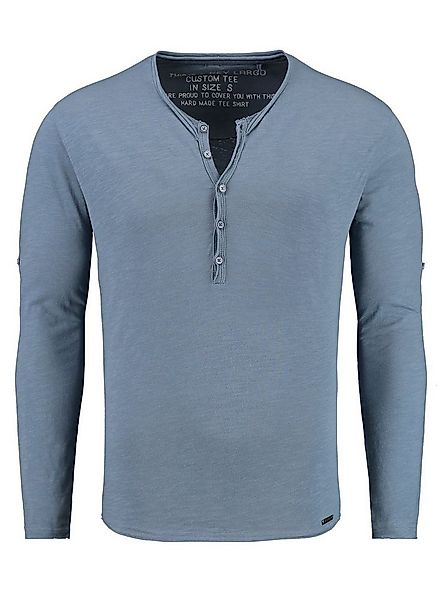 Key Largo Henleyshirt Ginger vintage Look uni Basic MLS00038 mit Knopfleist günstig online kaufen