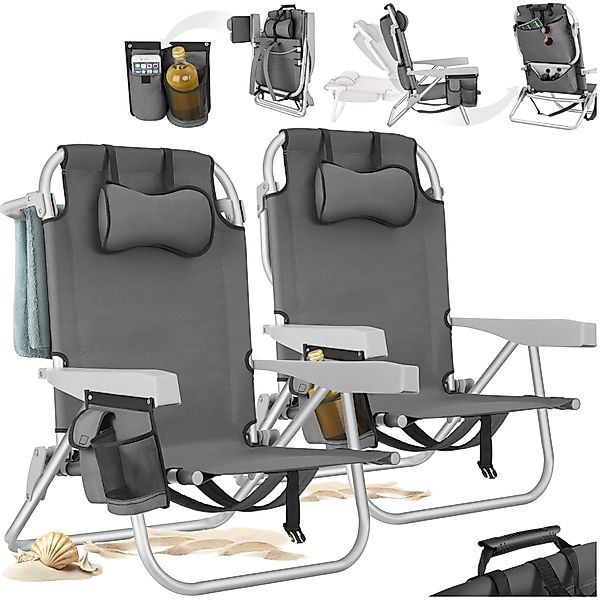 tectake Klappstuhl Strandstuhl (Set, 2 St), günstig online kaufen
