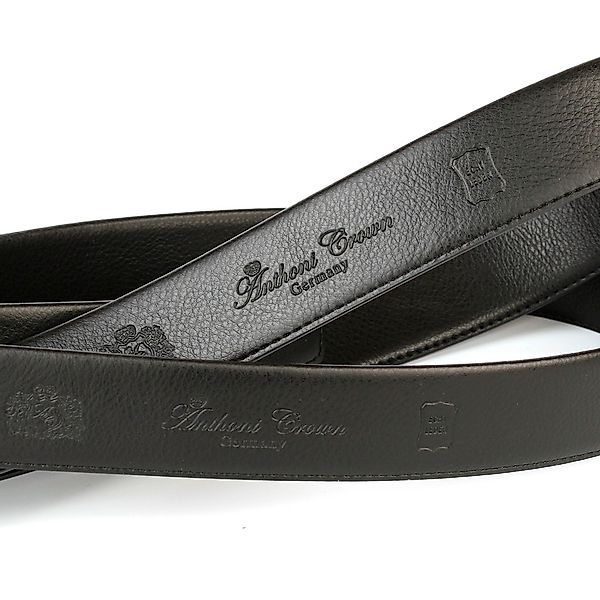 Anthoni Crown Ledergürtel Ledergürtel mit goldfarbenem Anker-Logo günstig online kaufen