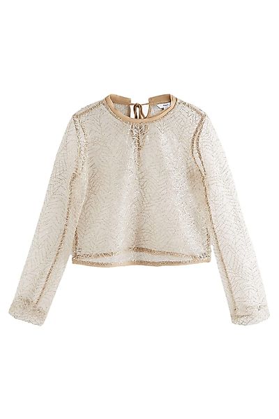 Next Langarmbluse Langärmelige Bluse mit Laubmuster günstig online kaufen
