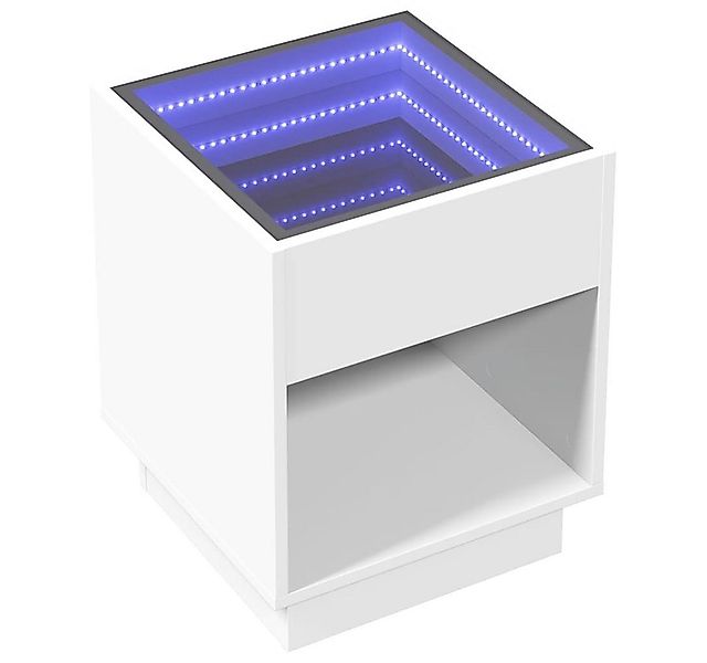 vidaXL Couchtisch Couchtisch mit Infinity-LED Weiß 40x40x50 cm (1-St) günstig online kaufen