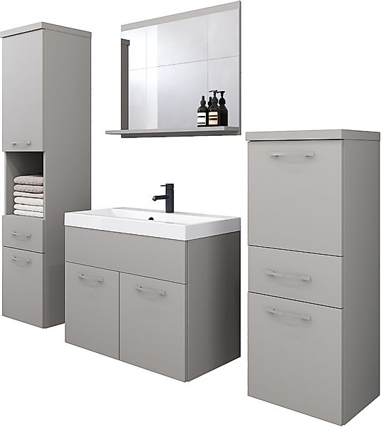 welltime Badmöbel-Set ELDA, (Komplett-Set, 5-St), Waschtisch günstig online kaufen