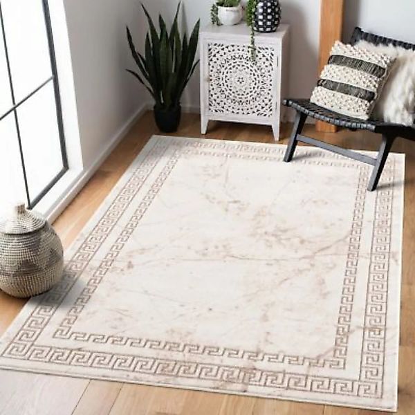 carpet city® Teppich Kurzflor Modern - Bordüre, Ornament - Wohnzimmer, Schl günstig online kaufen