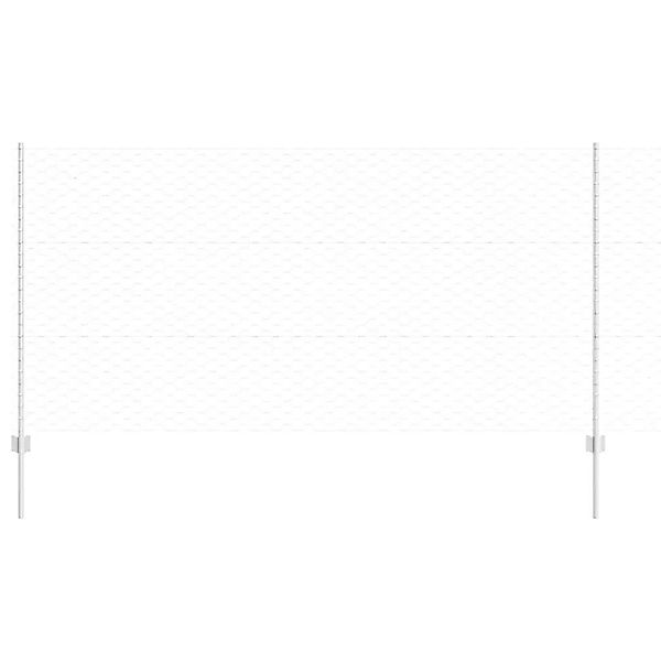 vidaXL Zaun mit Pfosten Silber 1,4 x 100 m Stahl 3337079 günstig online kaufen