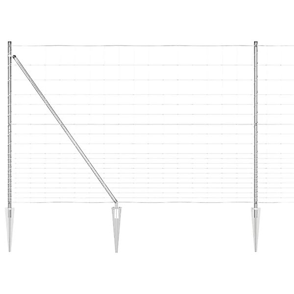 vidaXL Zaunpfosten Galvanisiert 25 x 1,6 m Stahl 3351441 günstig online kaufen