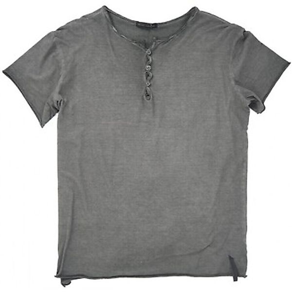 Never Enough  T-Shirts & Poloshirts Grnes verblasstes T-Shirt mit V-Ausschn günstig online kaufen