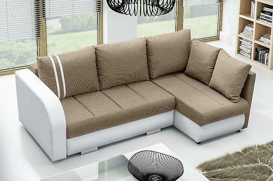 JVmoebel Ecksofa Design Ecksofa Couch Wohnlandschaft Schlafsofa Funktionsso günstig online kaufen