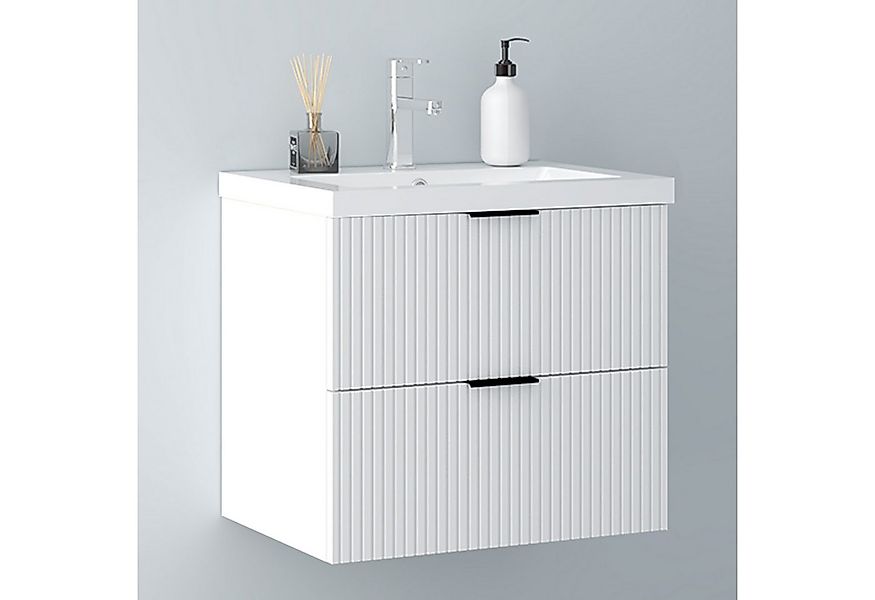 Aica Sanitär Waschtisch Badmöbel Set Waschbecken mit Unterschrank Badschran günstig online kaufen