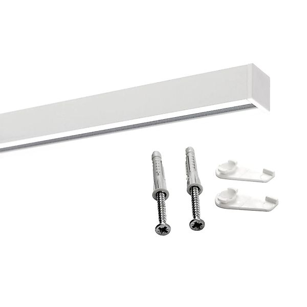 Deco-Raum Gardinenschiene nach Maß 1-Lauf Square Weiß 320cm günstig online kaufen