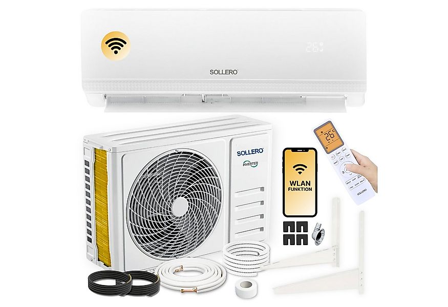 Sollero Klimagerät Split Klimaanlage 12000BTU R32 3,5kW WLAN Kühlen und Hei günstig online kaufen