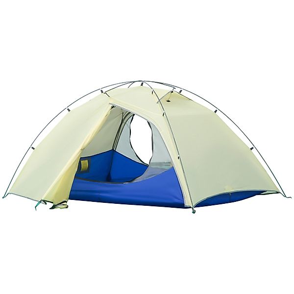 Outsunny Campingzelt Nylon Aluminium Cremeweiß 230L x 140B x 110H cm günstig online kaufen
