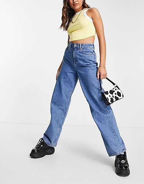 JJXX – Tokyo – Jeans mit weitem Bein aus mittelblauem Denim günstig online kaufen