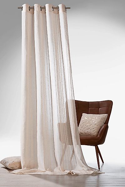 Weckbrodt Vorhang "Natural Linen" Ösen 1 Stk. tlg. Leinen-Optik, Längsstrei günstig online kaufen