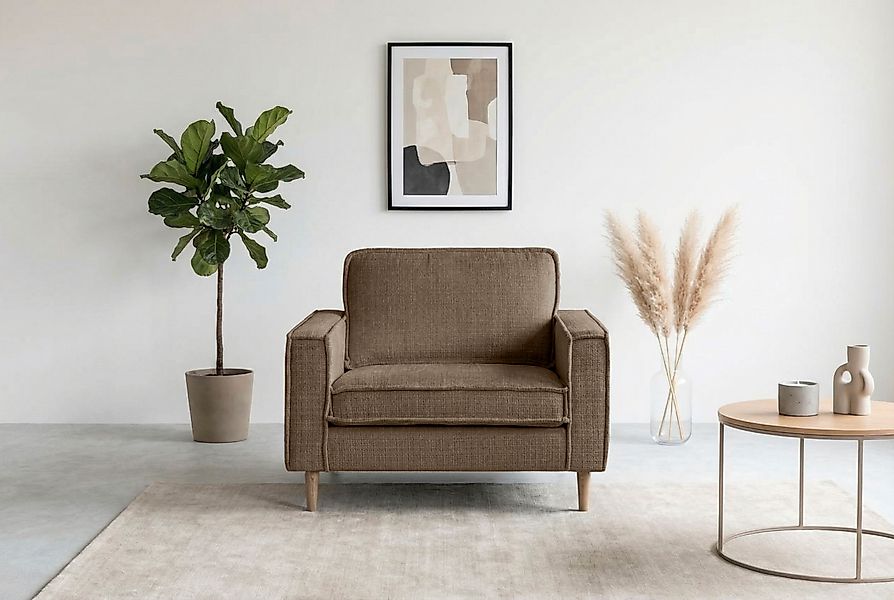 Home affaire Loveseat »Pinto Skandi 105 cm, Chenille, Struktur« mit Keder, günstig online kaufen