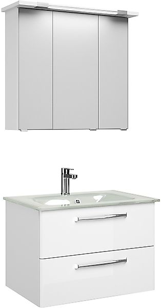 Saphir Badmöbel-Set »Trentino 2-teilig Glas-Waschtisch, Spiegelschrank mit günstig online kaufen