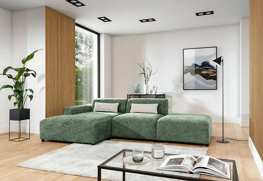 Luxusbetten24 Sofa Designer Sofa Napoli, inkl. Beistellhocker günstig online kaufen