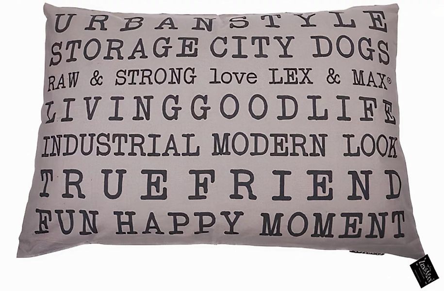 Hundekissenbezug Text Urban 100 X 70 Cm Beige günstig online kaufen