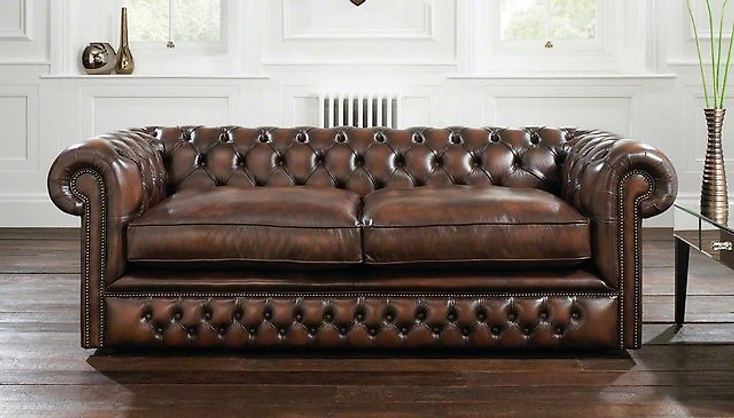 JVmoebel Chesterfield-Sofa Chesterfield Couch Polster Sofas Klassische Lede günstig online kaufen