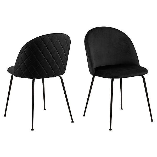 ebuy24 Louise Esszimmerstuhl Velour Schwarz günstig online kaufen