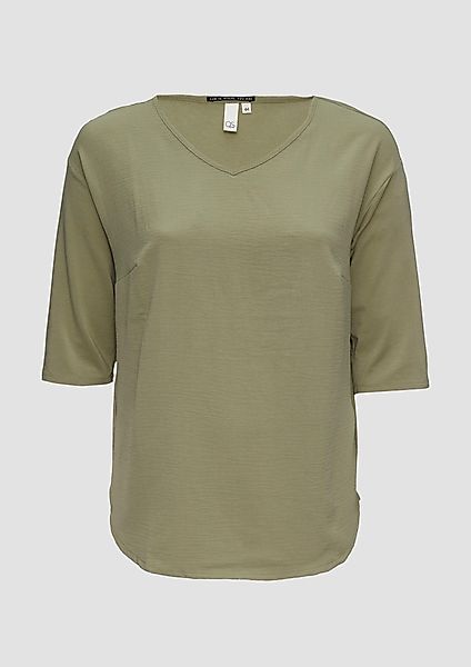 QS Kurzarmshirt Shirt im Fabricmix und günstig online kaufen