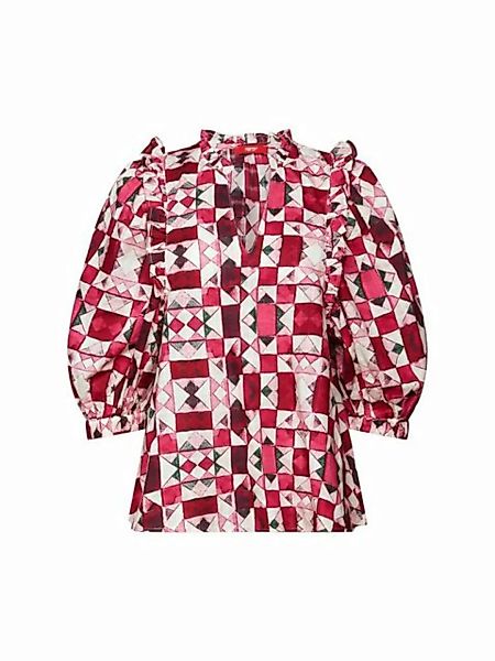 Esprit Kurzarmbluse Bluse aus Baumwoll-Dobby mit Rüschenbesatz günstig online kaufen