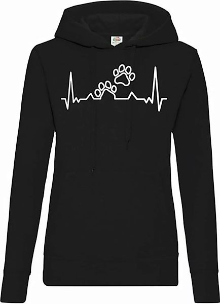 Youth Designz Kapuzenpullover Heartbeat Hunde Pfoten Damen Hoodie Pullover günstig online kaufen