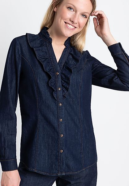 MORE&MORE Langarmbluse Jeansbluse günstig online kaufen