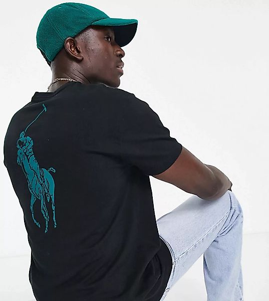 Polo Ralph Lauren x ASOS – Exclusive Collab – T-Shirt in Schwarz mit Polosp günstig online kaufen