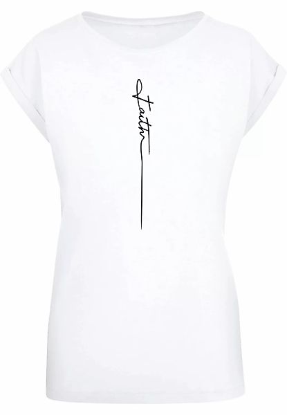 Merchcode T-Shirt "Merchcode Damen Ladies Faith Extended Shoulder Tee", (1 günstig online kaufen