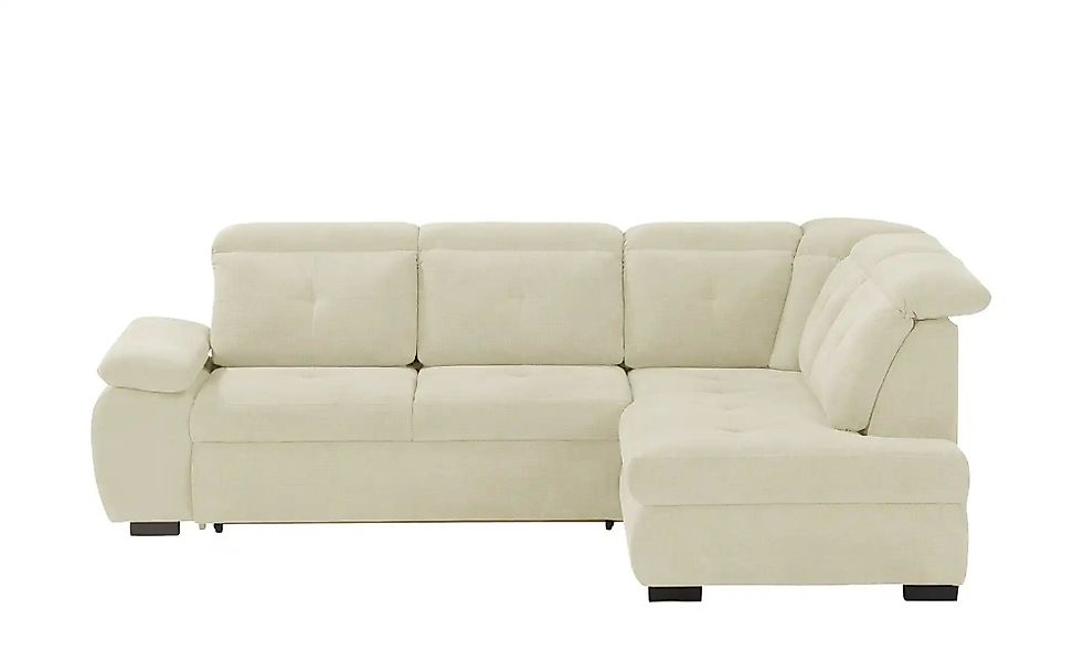 smart Ecksofa mit Kopfteilverstellung Tamara ¦ creme ¦ Maße (cm): H: 90 Pol günstig online kaufen